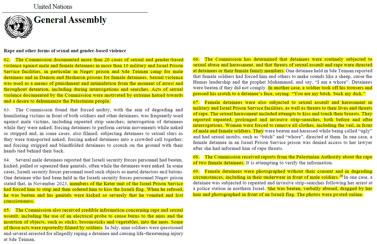 zei_squirrel's tweet photo. @briebriejoy @VP they're not just raping male hostages, but also children and women, and it is systematic. Of course the AP left that out even though it is explicitly mentioned in the UN report, and backed by countless testimonies:
https://t.co/ZXZLGLVBzj https://t.co/7jK0h7f8sy