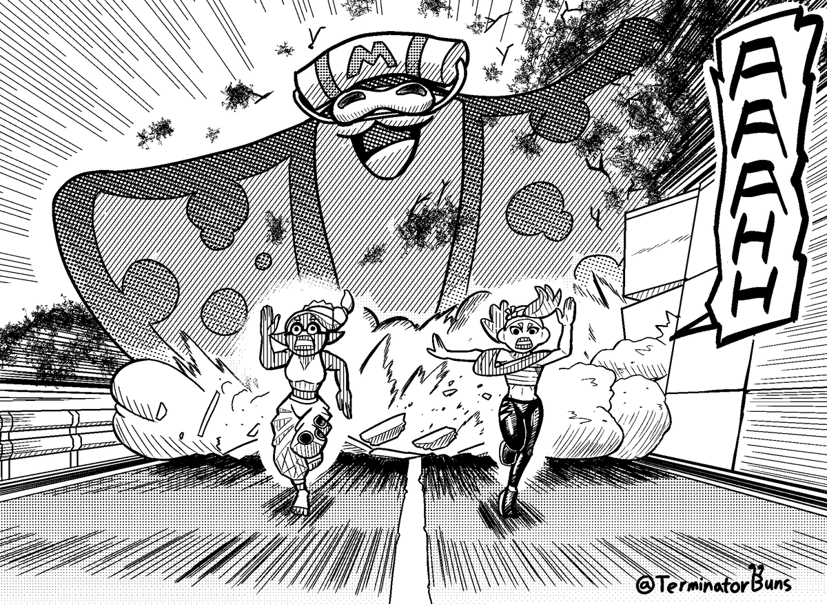 HMBunArt's tweet photo. Let's put Deep Cut in Dandadan
#Splatoon https://t.co/EuGH2aaIIy