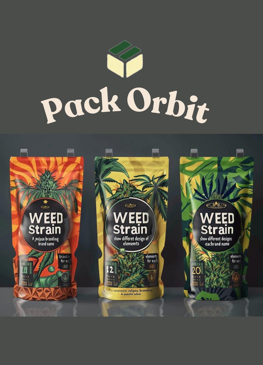 PackOrbit1's tweet image. Your brand deserves to shine! 🌟 Elevate your cannabis products with our custom-designed weed strain packaging. Durable, eco-friendly, and tailored to your brand’s style. Let’s make your packaging stand out! 💨🌱
#PackOrbit #WeedPackaging #CannabisBranding #CustomPackaging