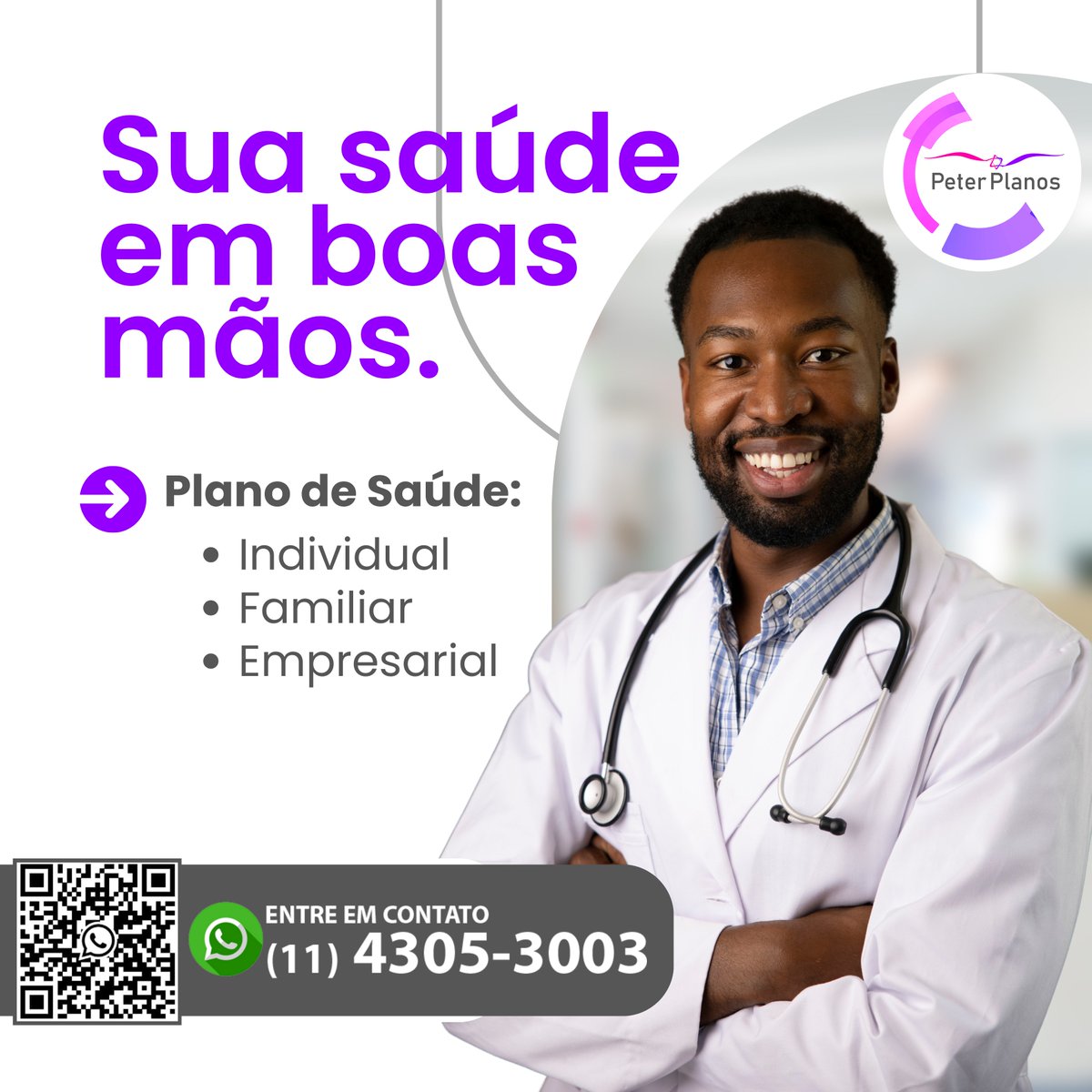 PeterPlanos's tweet photo. 💜Na Peter Planos, acreditamos que sua saúde é o seu bem mais precioso e estamos aqui para garantir que ela esteja sempre em boas mãos. 

https://t.co/6Ao8kPZrFQ

📞WhatsApp
(11) 4305-3003 https://t.co/ZX9ktrcC8P