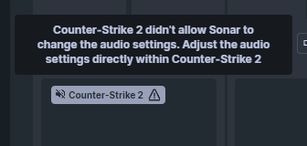 enz0_3's tweet photo. @SteelSupport 
What happened with sonar app? Now Im unable to use Sonar for CS2, tried literally everything, reinstall Sonar, change it to run by admin Sonar and CS2 and still doesn't work. It's only for CS2, any other apps works fine. https://t.co/0cmCj0geIY