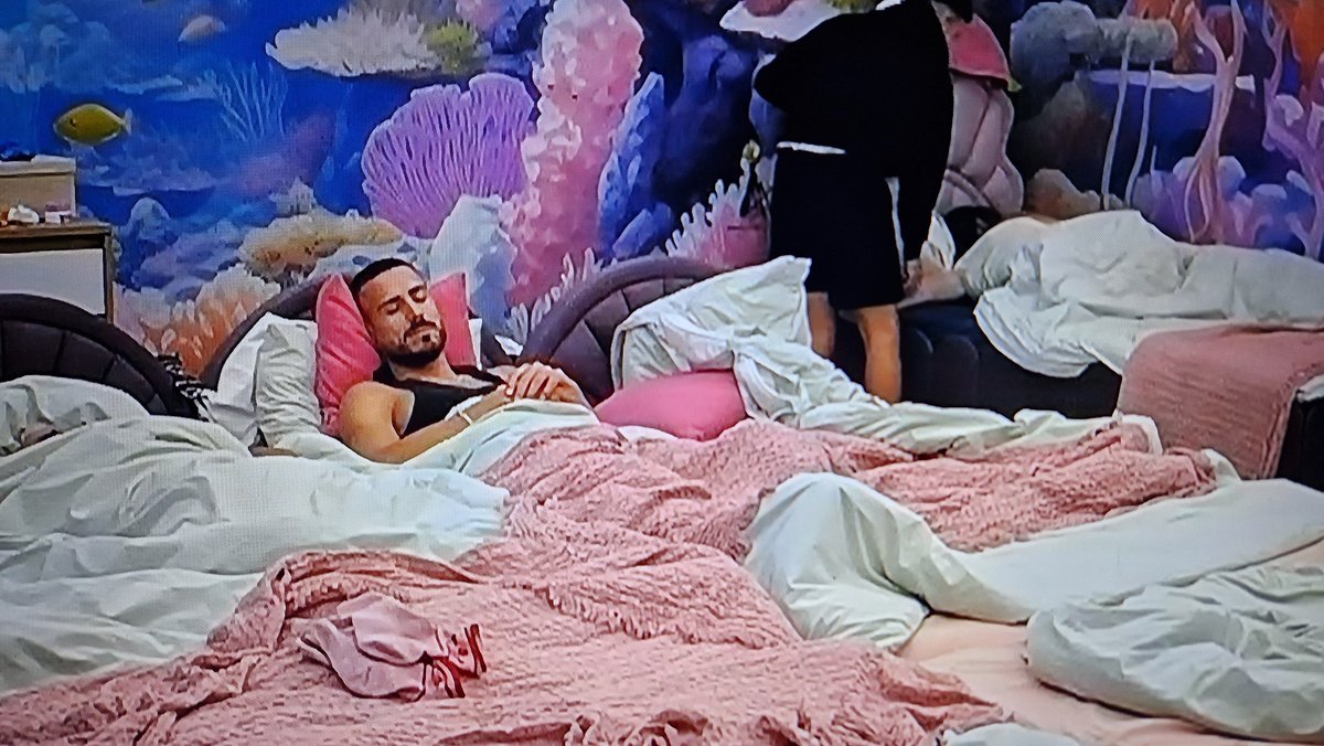 Desculpem-me mas o Rúben dorme msm em modo falecido. O Marcelo está quase a ir buscar os pincéis 🤭🤭🤭#sstvi