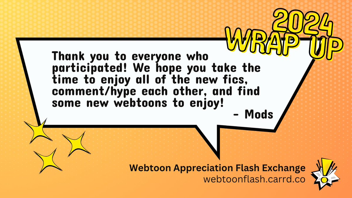 webtoonflash's tweet photo. The exchange is now officially over and all the creators are revealed! 

Here's a last note from the mods as we wrap up. This was a small but mighty exchange and everyone contributed to some beautiful small fandoms--so thank you so much for participating. 🫶 https://t.co/FNQ3Ow5ZLy