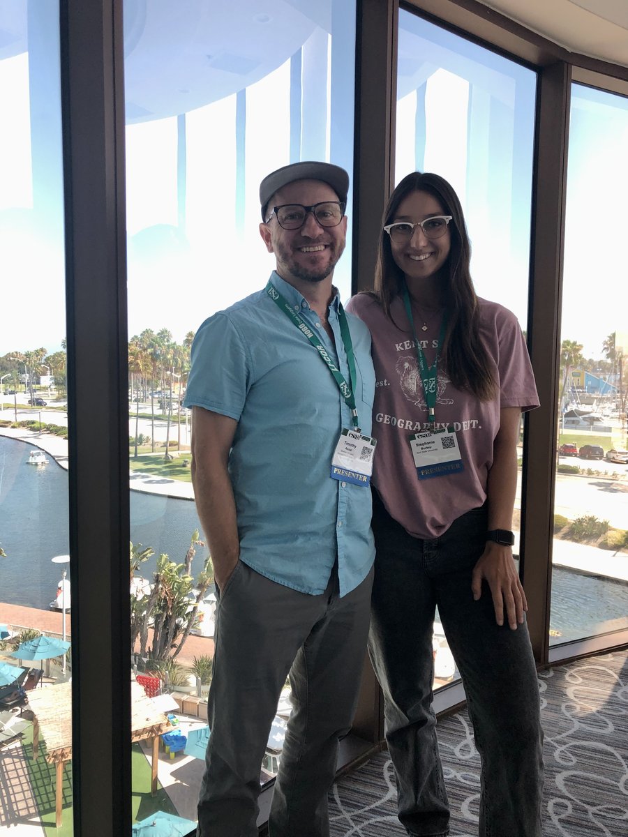 Better late than never- my graduate student Stephanie Burkey defended her thesis this summer on post-fire Mountain Lion Habitat selection &amp; is now gainfully employed in the field - way to go Steph! shorturl.at/WKDkc #ProudAdvisor #AcademicTwitter #WomenInSTEM <a href="/kentstategeog/">kentstategeography</a>