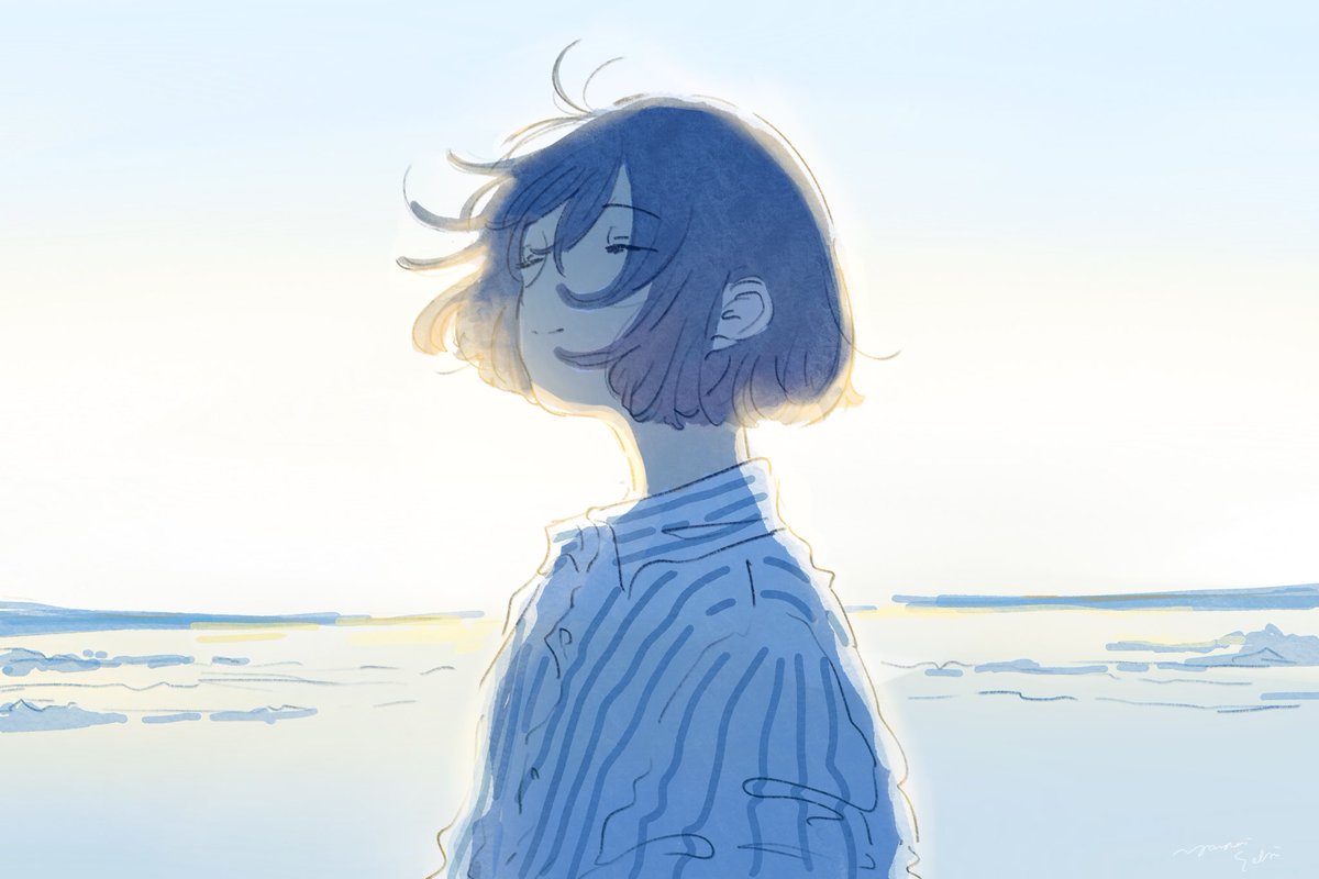 日が昇る手前の、ほんのり青い空気感