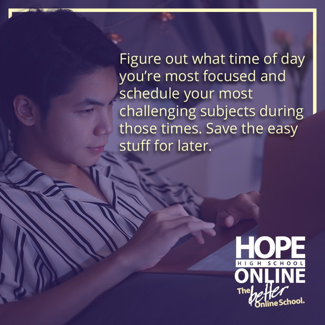It's important to know what's challenging and what's easy for you. Plan ahead so you don't stress later!

#onlinehighschoolaz #enrollhhso #hhsotigers #onlineflexibility #trueselfpacedonline