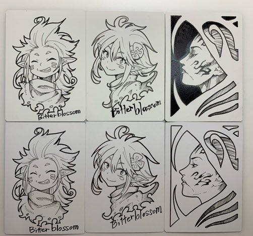ゼカーナさんの初プルーフ😃
白っぽいのと黒っぽいのを描いて見ましたが、どちらがお好み?
 #プレイヤーズコンベンション 静岡2024 