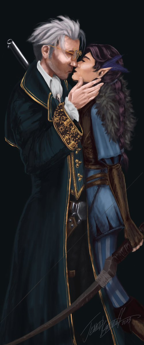 JenniTheJester's tweet photo. Putting this back out there for reasons, my Critters. Enjoy fellow Perc’ahlia fans. (Stupid Twitter crop.)

#TLOVM #TLOVMSpoilers #VoxMachina #criticalrolefanart #CriticalRoleArt #percahlia https://t.co/CsilX0Ic1m