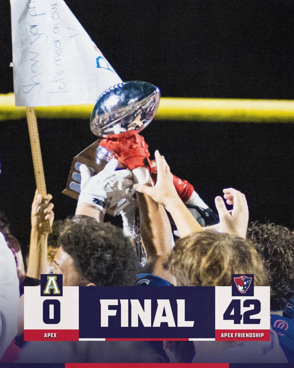 Apex Friendship High School Athletics (@afpatathletics) on Twitter photo Varsity <a href="/AFPatriotFB/">Coach Adam Sanders</a> Final: Your Pats absolutely dominate Apex 42-0! @mayorjacquesgilbert, letβs light it red π΄π΄π΄!!! Letβs go Pats! π#PatFam #RepAFHS Varsity <a href="/AFPatriotFB/">Coach Adam Sanders</a> Final: Your Pats absolutely dominate Apex 42-0! @mayorjacquesgilbert, letβs light it red π΄π΄π΄!!! Letβs go Pats! π#PatFam #RepAFHS