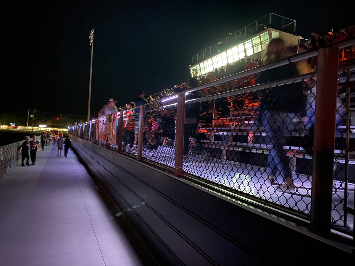MinsterTech's tweet image. The amazing script “cats” halftime show is always a highlight of homecoming week.  New bleachers meant a new approach to the our path lighting - also a lot of work by a lot of students to build and install.  Thanks for the great work! @MinsterSchools