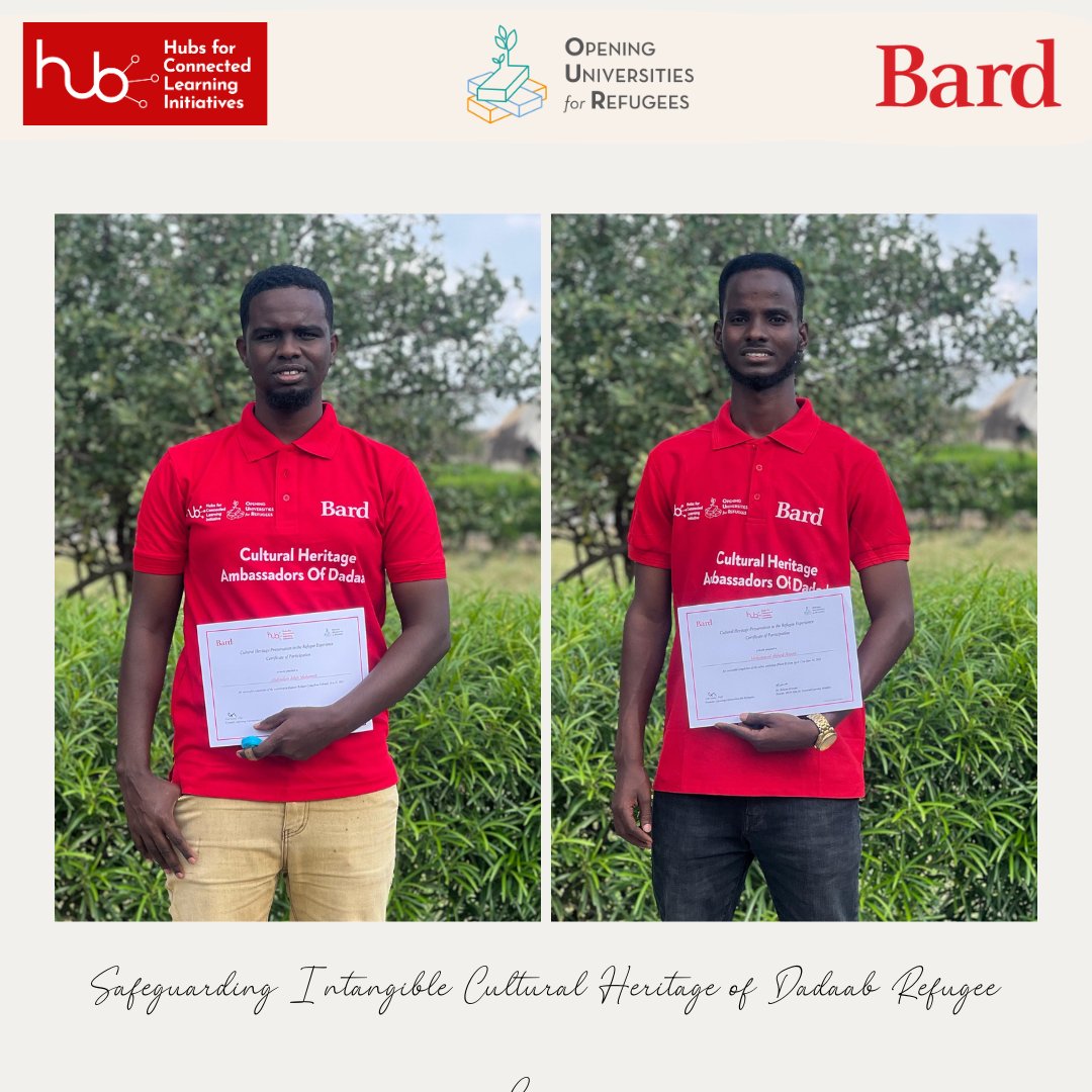 OURRefugeeEd's tweet photo. ICH Ambassadors of Dadaab have completed Phase II of #CelebratingHeritageBeyondBorders, rocking their red T-shirts! 🎉 Now onto the final phase - stay tuned for their short films! 🎬 #15by30 #InclusiveEducation @OURRefugeeEd  @BardCollege https://t.co/vM4nThKl0S