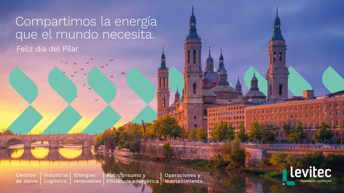 ¡Feliz Día del Pilar y #DíadelaHispanidad! 🙌🏻 En #Levitec queremos celebrar con todos vosotros este día tan especial.

Compartimos la energía que el mundo necesita, desde nuestras raíces, para continuar avanzando con fuerza, pasión y orgullo 💚

#Aragón #Zaragoza