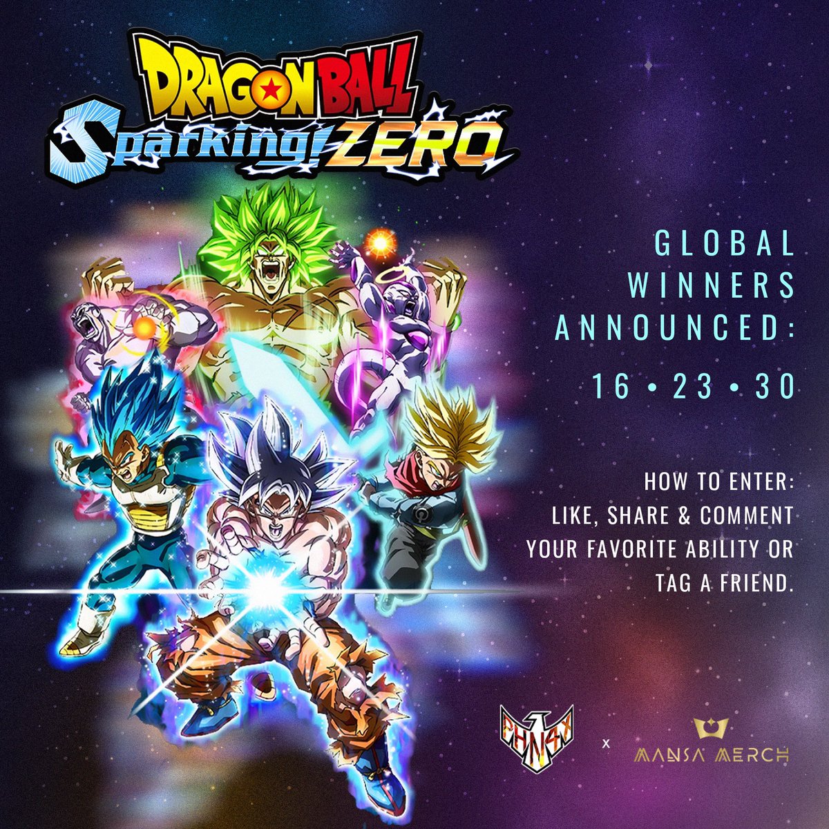 phn4x_'s tweet photo. 🚨 Dragon Ball Z Sparking Zero Giveaway! 🚨

Ready to power up with Dragon Ball Z Sparking Zero?! 🐉💥 We’re giving away 3 copies! 

Here’s how to win:

1️⃣ Follow @phn4x_ & @mansamerch 
2️⃣ Share/Repost
3️⃣ Comment your favorite DBZ ability or tag a friend!

3 winners will be announced on October 16th, 23rd, and 30th! Who’s ready to go Super Saiyan? 💥🔥

#DragonBallZ #SparkingZero #DBZGiveaway #DBZFans #GamingCommunity #SuperSaiyan #heyitsmegoku