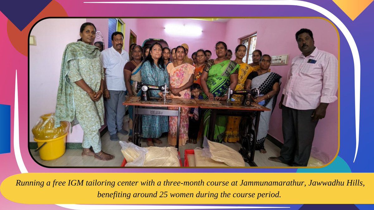 IGM_home's tweet image. We&apos;re running a tailoring class in Jamunamarathur, near Jawwathu Hills, Thiruvannamalai, to empower individuals with selfemployment skills.This initiative helps them earn independently and live confidently.#Togetherwemakedifference @geethajeevandmk @Udhaystalin #WomenEmpowerment