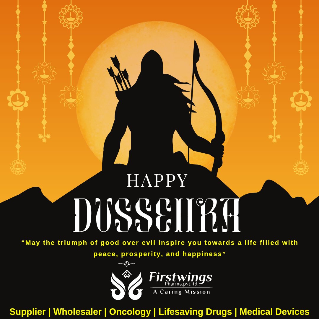 FirstwingsOffl's tweet image. Happy Dussehra 🏹

May the triumph of good over every inspire you towards your life field with peace, prosperity and happiness.

#Firstwings #Pharmaceutical #HappyDussehra2024 #HappyDussehra #Dussehra2024 #DussehraCelebration