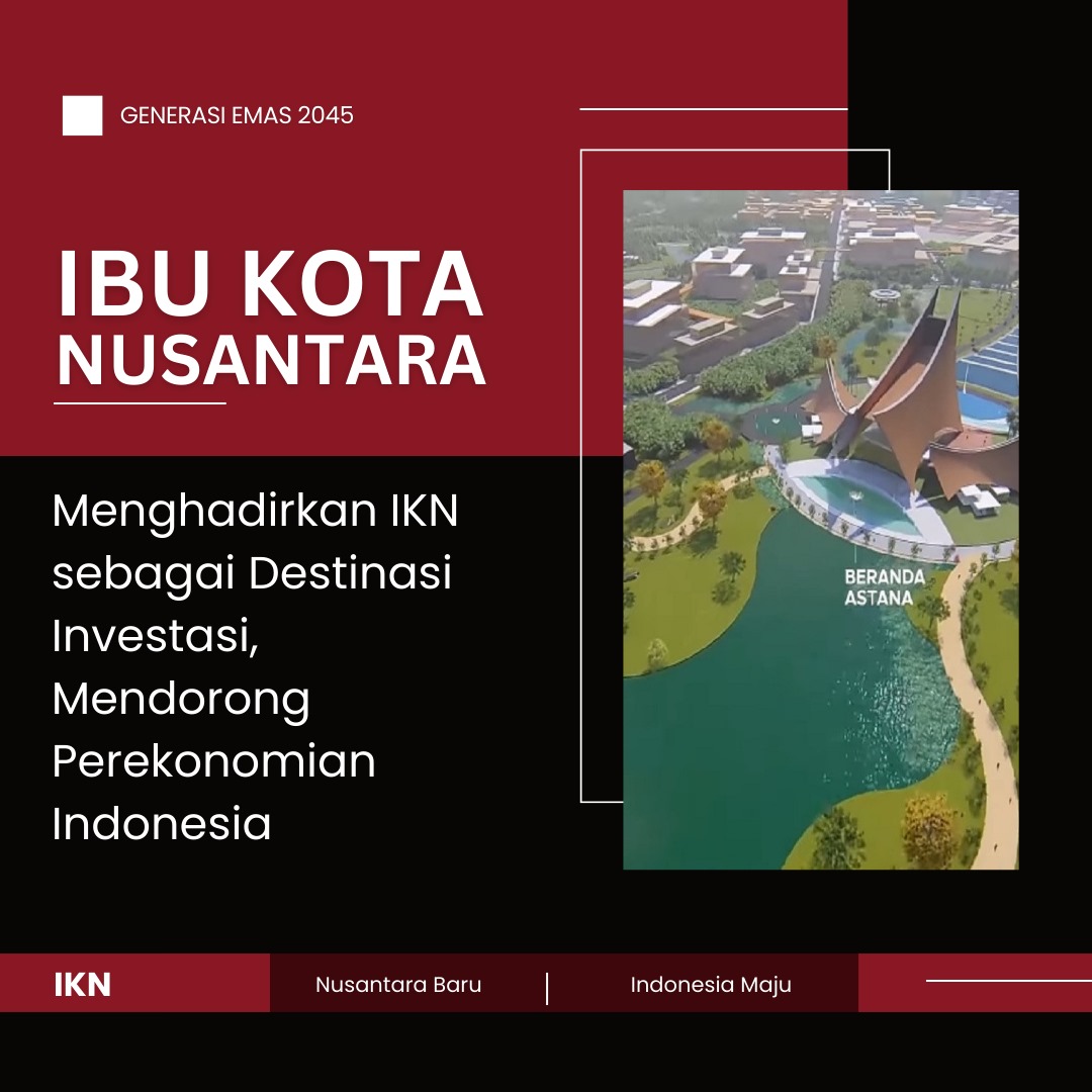 ZelinePatricia's tweet photo. Pembangunan Ibu Kota Nusantara (IKN) menjadi magnet pertumbuhan ekonomi. Salah satu tujuannya agar ekonomi tidak hanya bertumpu di Pulau Jawa.
#IbuKotaNegaraNusantara #IKN #IKNNusantara #IndonesiaEmas2045 #SmartCity #KotaModern #IndonesiaMaju #SmartDefenseSystem https://t.co/JCGf8bdU1y