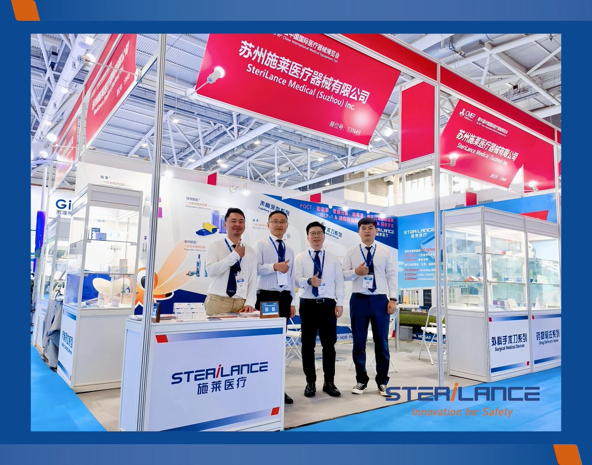 SterilanceMed's tweet image. Day 1 at #CMEF2024 has begun! SteriLance Medical is showcasing our innovations at the Shenzhen International Convention and Exhibition Center, Booth 13H. 13N49. Join us today to explore our latest advancements in #BloodCollection, #DiabetesCare, and #SurgicalSolutions.