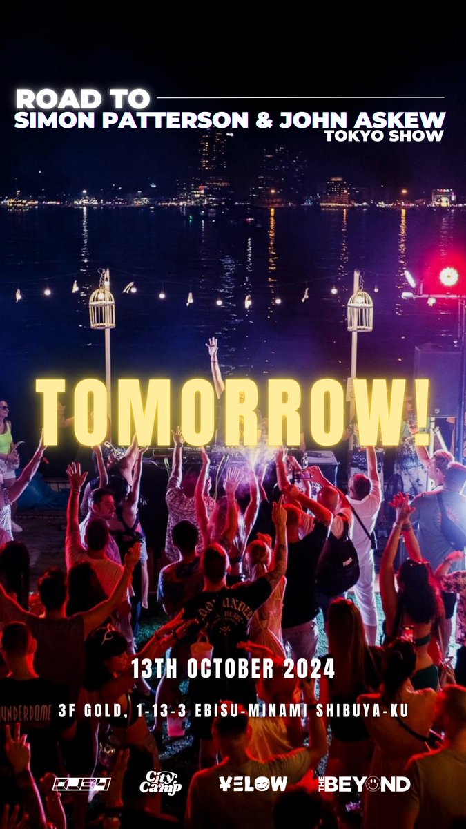 stardriveocean's tweet photo. ⁣⁣⁣⁣⁣⁣🗓️ 2024.10.13 (Sunday)⁣⁣⁣⁣⁣⁣
📍 City Campus, Ebisu⁣⁣
⏲️ 18:00-24:00
🎧 (A-Z) ⁣⁣⁣⁣⁣
Aemi, Beyond (Ofune B2B Furyu), G'NK, Sophia, Stardrive Ocean, Tsutrax⁣⁣
Special guest: Yelow 🟡 https://t.co/0zwD4xgSGc