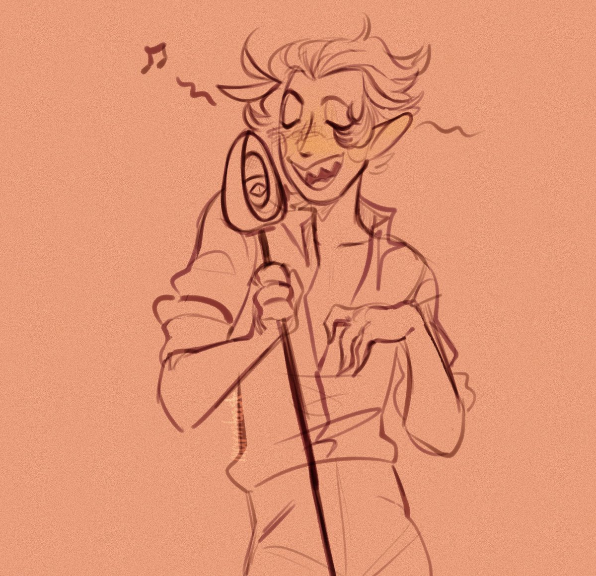 marmtoast's tweet photo. day 6 of #LuciferWeek2024 - voice/shapeshifting
except it got very late and i was too tired to color
#luciferweek #HazbinHotel https://t.co/weWlqCSChC