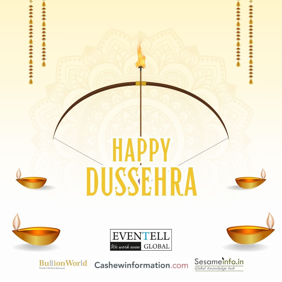 EventellGlobal's tweet photo. Wishing you strength, wisdom, and prosperity this Dasara! May good always triumph over evil in your life. Happy Dasara!
.
.
.
#eventellglobal #BullionWorld #IndiaGoldConference #IndiaSilverConference #cashewinformation #cashewconference #cashewishealthy #cashewomen #sesameinfo https://t.co/jo6sojEjlg