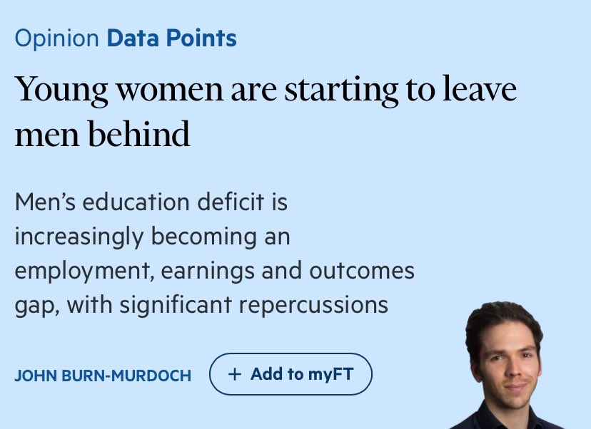 EduardoSaldania's tweet image. El “heteropesimismo” va un poco por ahí: cada vez hay más mujeres con formación y empleos cualificados y no hay hombres suficientes. Esto hace que la alternativa sean hombres que intelectual y vitalmente no satisfacen sus expectativas. Y es un fenómeno generalizado a nivel global