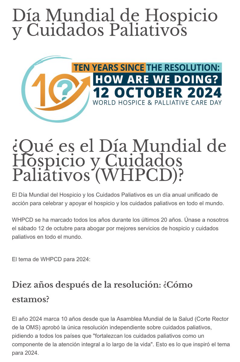 NoInvisibles's tweet photo. Es #DíaMundialDeLosCuidadosPaliativos #WorldPalliativeCareDay
2º sábado de octubre dedicado a más de 60 millones de personas que necesitan cuidados paliativos cada año, …y no siempre los tienen🤬
#paliativosvisibles …y universales‼️
"Ya acepto que no me van a curar
pero no aceptaría q no me van a cuidar"
Dr. Jovell👏
Info @whpca👇 #10YearsOn
https://t.co/NBcTK8ifbX