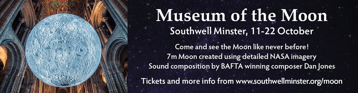 Nottingham Astro Soc (@nottinghamastro) on Twitter photo Brilliant to see 300 visitors last night <a href="/SouthwMinster/">Southwell Minster</a> for the preview night of <a href="/lukejerram/">Luke Jerram</a> museum of the moon enjoying views through our telescopes.
The exhibition is on until 22nd October.
southwellminster.org/events/event/m… Brilliant to see 300 visitors last night <a href="/SouthwMinster/">Southwell Minster</a> for the preview night of <a href="/lukejerram/">Luke Jerram</a> museum of the moon enjoying views through our telescopes.
The exhibition is on until 22nd October.
southwellminster.org/events/event/m…