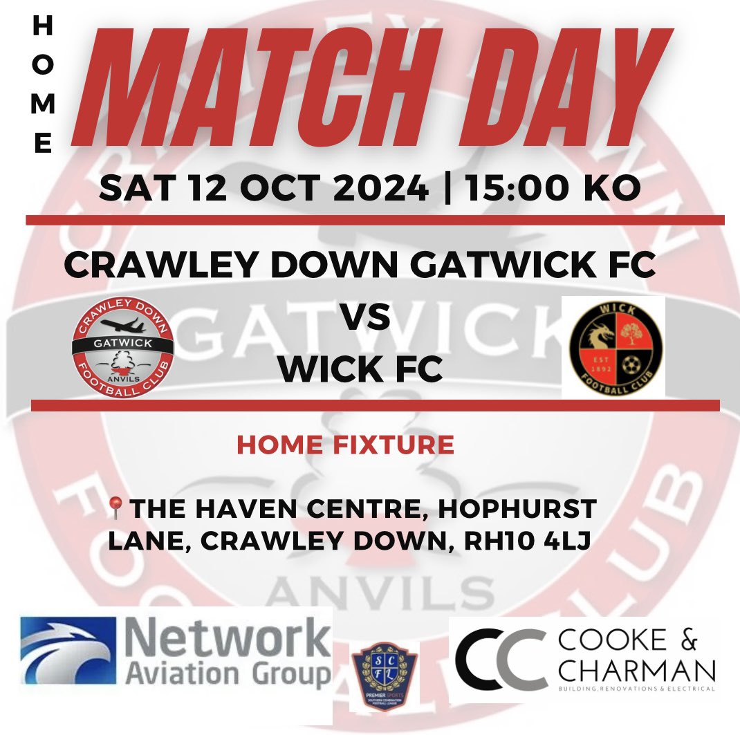 Matchday! See you there! <a href="/wick_club/">Wick Football Club</a>  <a href="/TheSCFL/">Premier Sports The SCFL</a>