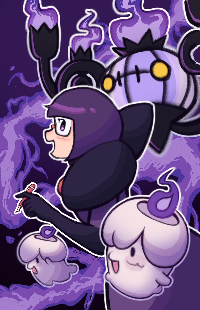 moodmarkers's tweet photo. shauntal + chandelure line i drew for the pokeween stamp rally 👻 https://t.co/N6n6uoibqk