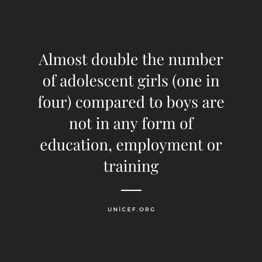 FACT: Almost double the number of adolescent girls (one in four) compared to boys are not in any form of education, employment or training.
#DST1913 #EmpowerGirls #FarWestRegion #DeltaSigmaTheta #CenturyCityInTheCommunity #CCACDeltas #InternationalDayoftheGirlChild