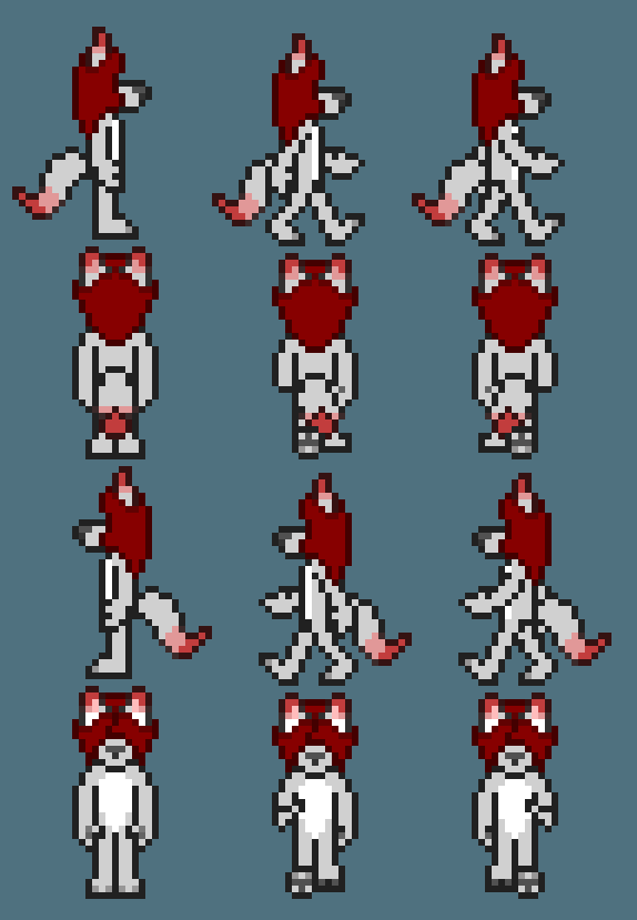 Farolicious's tweet photo. WIP walking sprites for something im working on for my character Kitsu (Temp name!) https://t.co/RNDKlj6oQd