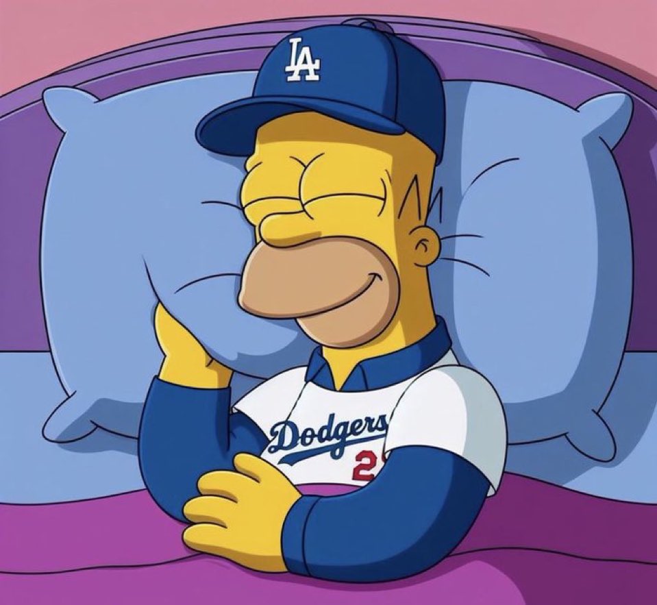 #Dodgers fan sleeping good tonight