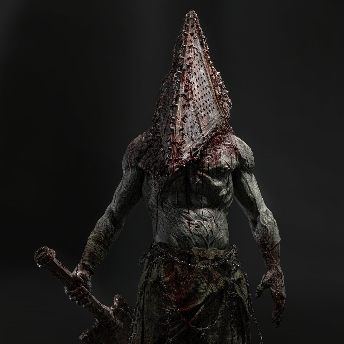 AndresRiosRizo's tweet photo. Pyramid Head fanart https://t.co/u7L3DZhwND