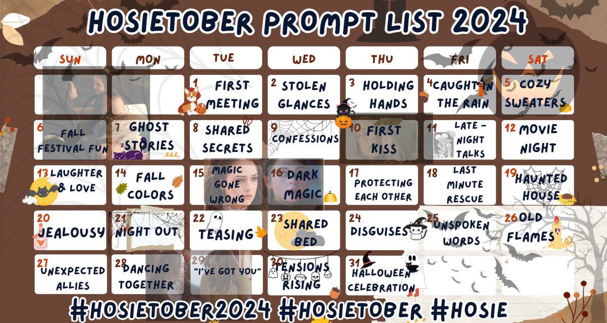 Happy Hosietober! We are excited to see your creativity Hosies!!🦇🎃👻🧙‍♀️ 

The beautiful calendar with prompts is below - created by the talented <a href="/italktoomuch_2/">Marshall____Q😏🤭😉🐱</a> 

I’ll add posts to the thread!

Day 9 Prompt: Confessions

#HOSIETOBER #HOSIETOBER2024