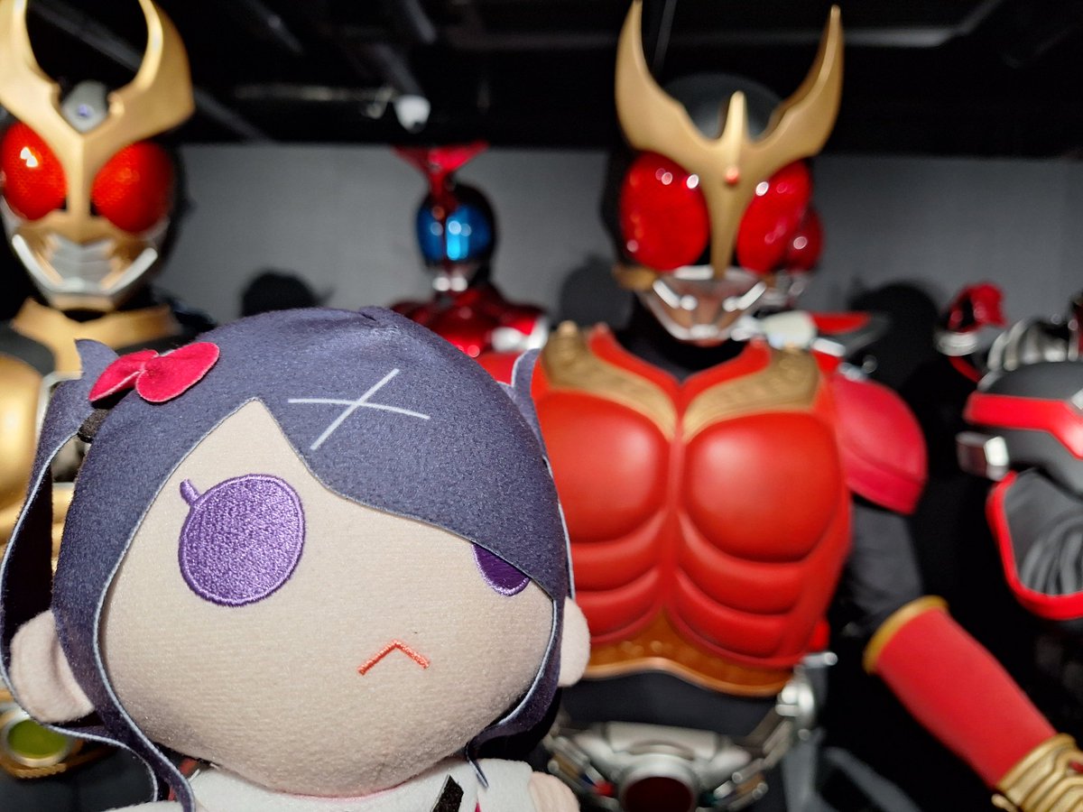 chak_fung_hk's tweet photo. 10月7日，あめちやんと香港の仮面ライダー展
#あめちやん 
#仮面ライダー
#NEEDY_GIRL_OVERDOSE https://t.co/D60GjkOi7x