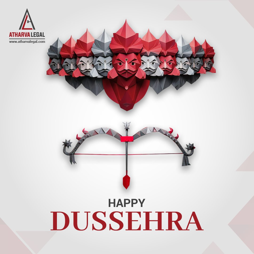 atharvalegal's tweet photo. Dussehra is seen as a celebration of righteousness. It represents the victory of Dharma (moral and righteous duty) over Adharma (unrighteousness), and the eternal truth that no matter how powerful evil forces may seem, good will always prevail. #vijayadashami2024 #Dusshera https://t.co/wdEgDHkQVU