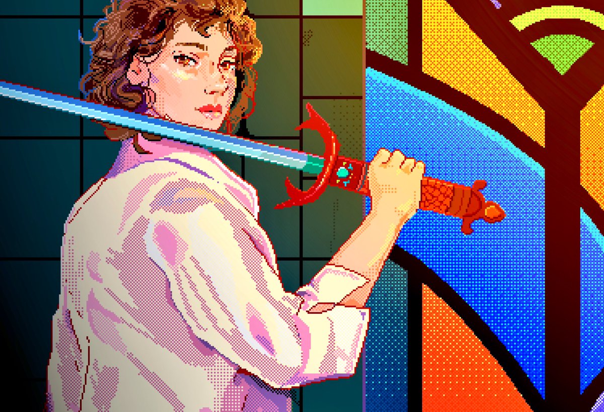 Unfinished pixeled King Princess (no I will never finish this, or most things)

#pixelart