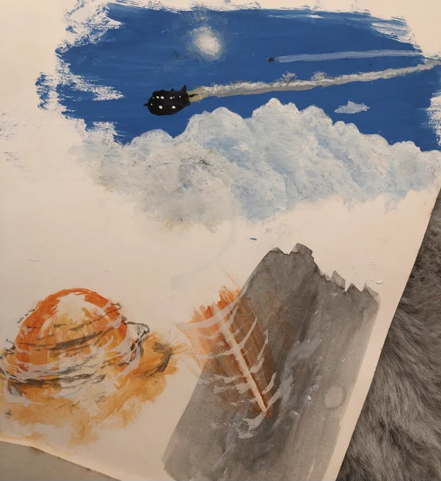裏面に描いてあった落書き。 下のは多分インドラの矢。