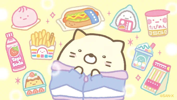 #わくわくたぴおかコンビニ ストーリー④
ほかほかもちもちなたぴおかまん、
あげたてポテトに、あまーいプリン♪
美味しそうなものがたくさん!! 