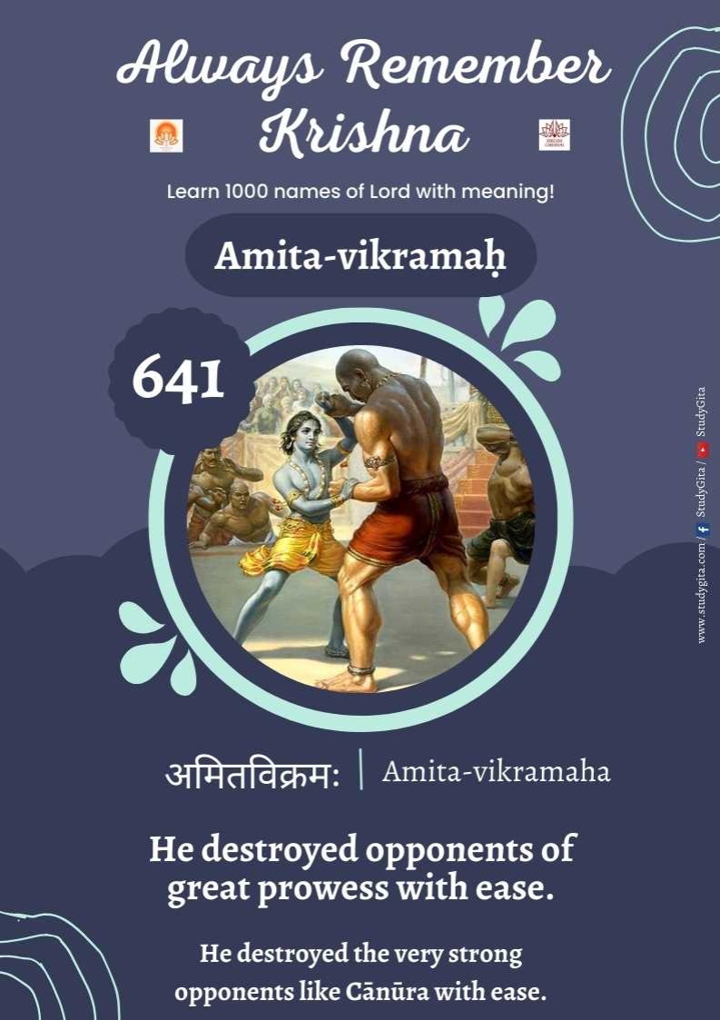 StudyGita's tweet photo. Day-641 Always Remember Krishna ❣️👇 @StudyGita 

✅ He destroyed opponents of great prowess with ease

✅ He destroyed the very strong opponents like Cānūra with ease

✨✨✨✨✨✨✨✨

#Krishna #SanatanaDharma #SPIRITUAL #Wisdom #studygita #Devotional #LordKrishna #DivineMercy https://t.co/vZqItSJzZg