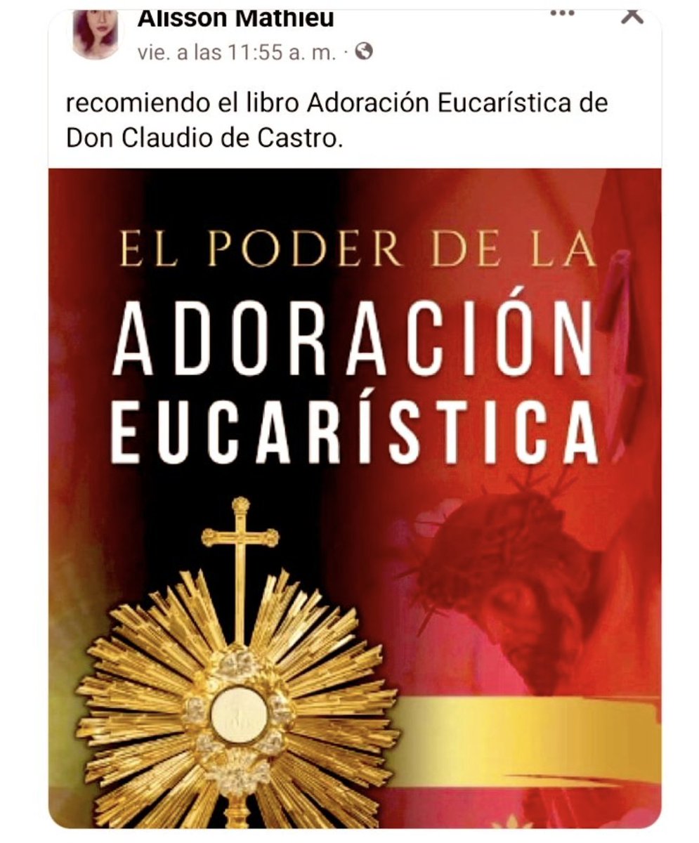 Mira qué bonita reseña. Y tú ya leiste mi libro? Si visitas a Jesús, “EL PODER DE LA ADORACIÓN EUCARÍSTICA” te ayudará a permanecer en su amorosa presencia. Te dejo el enlace de Amazon para que puedas adquirirlo hoy mismo.  Haz clic aquí
👇
amazon.com/dp/B0BGN8PX5X