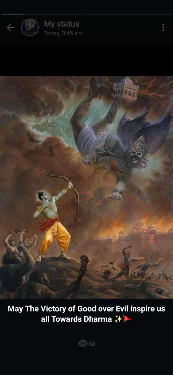 75Aravind's tweet photo. May The Victory of Good over Evil inspire us all Towards Dharma ✨🚩

#VijayaDasami #Dasara #Dussehra
#SanatanDharma https://t.co/TQcCzuhnMi