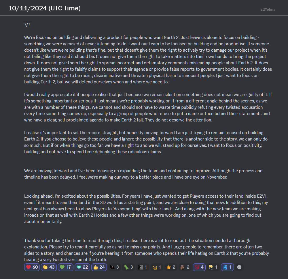 E2Yehna's tweet image. &amp;lt;Discord Q&amp;amp;A Recap_ 10/11/2024 UTC Time&amp;gt;

On Discord, Shane made his position on rumours related to the end of the D.R.O.N.E devs team contract.

It's a long story, but there are really important things.

IMO, Their high development wages are no different than what users pay for…