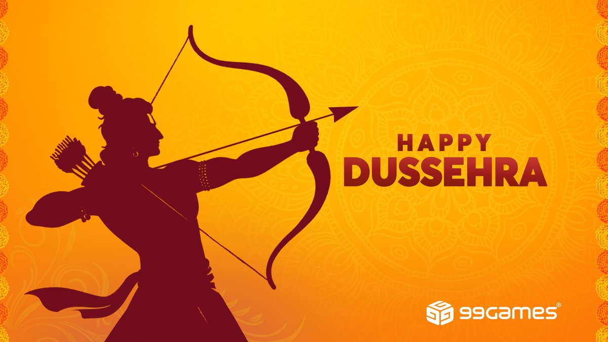 ✨ Wishing you a joyful Dussehra filled with happiness and prosperity! 💫 From all of us at 99Games! 💖🎊
#HappyDussehra #99Games #FestivalVibes