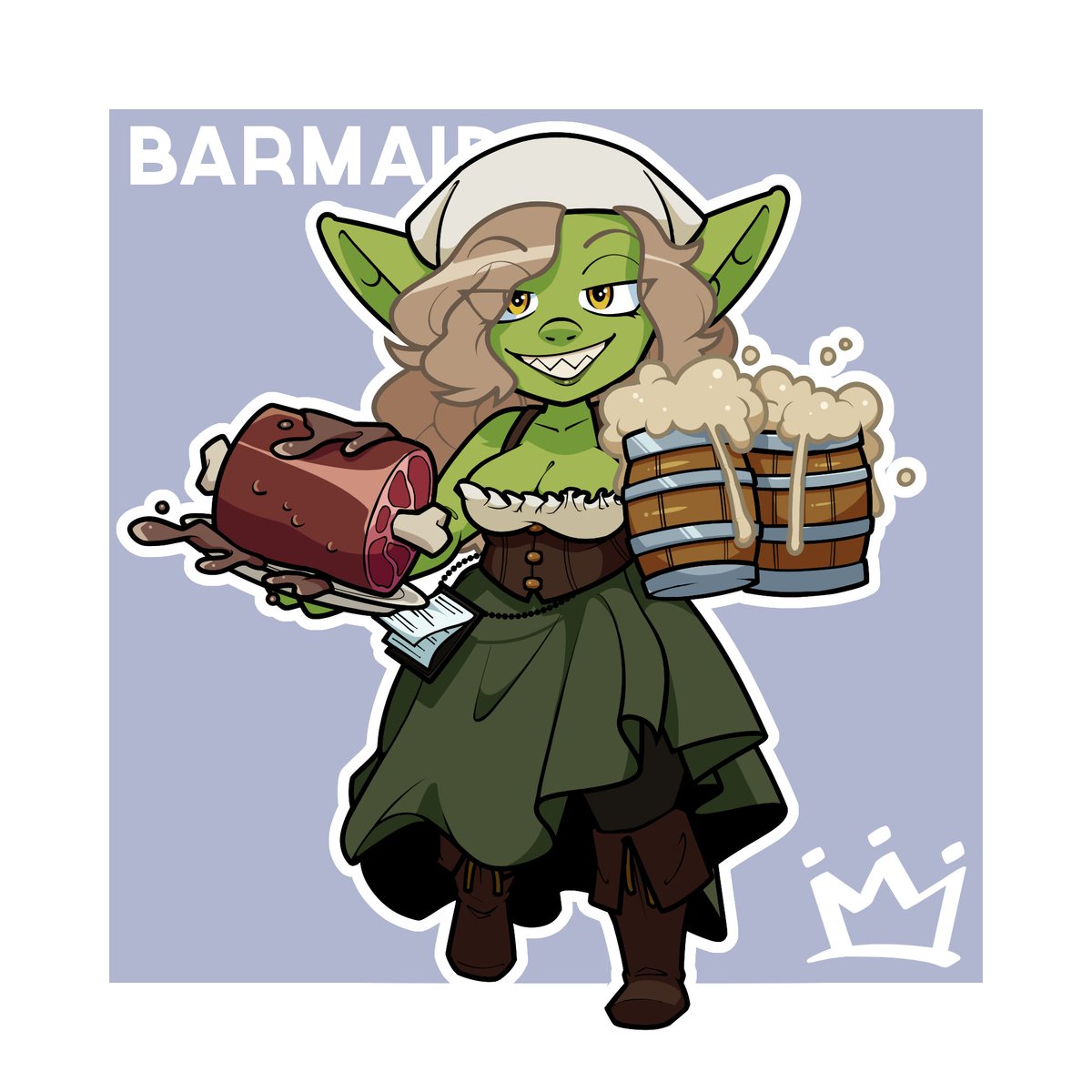 Gobtober 11: Barmaid
The friendliest face that everyone looks forward to seeing when they've just come back from an adventure! When someone needs to relax or refuel, she's happy to be the source!
#gobtober #gobtober2024
