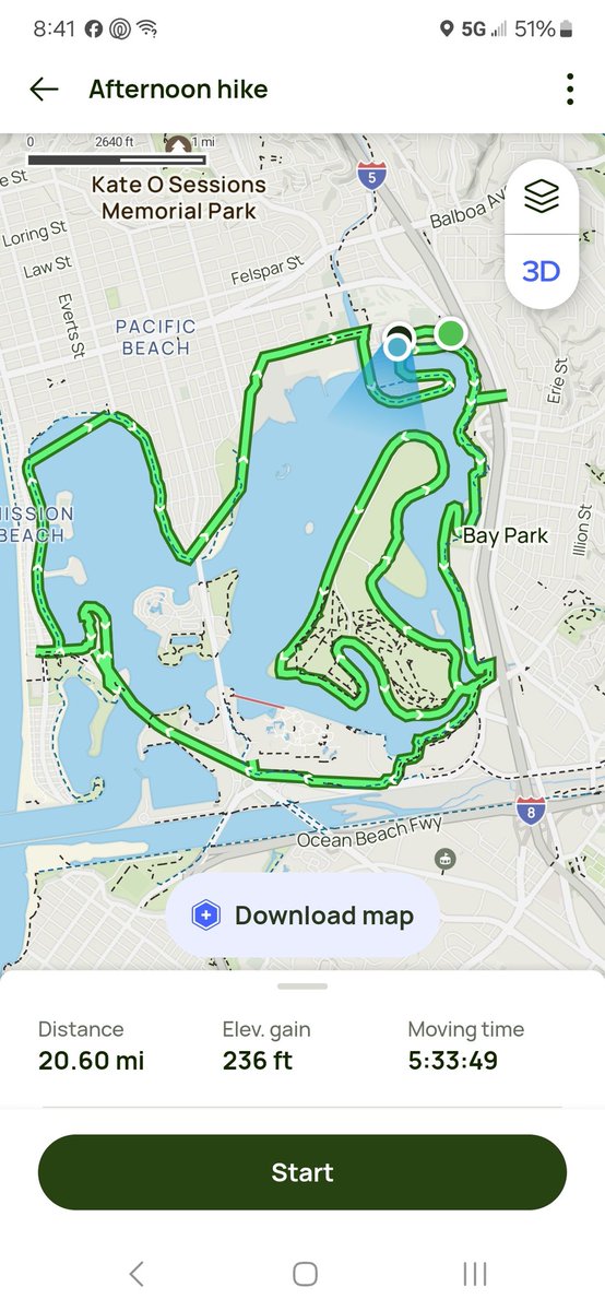 TravOnTheTrail's tweet photo. Here's the 20.6 mile route I took on my walk around #MissiomBay today.

#MissionBeach #SanDiego #PacificBeach

#Keeponmoving #onefootinfrontoftheother #findyourhappyplace #geocaching #hiking #nature #heavenonearth #enjoyinglife #mothernaturesbeauty #naturetherapy https://t.co/P4ngpuvqiy