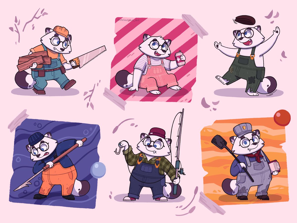 Some (if not all) attires that features a pair of overalls in Super Animal World. I have a bit too much in the wardrobe but really glad to have them