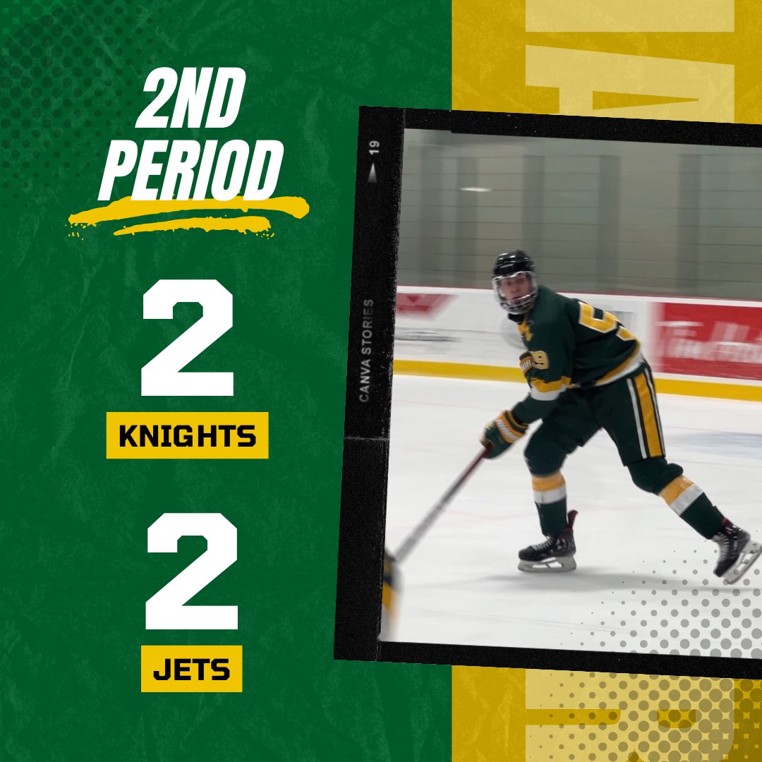 With 24 shots on goal for the Knights and 28 for the Jets, both teams are tied again. It’s a tight game!
