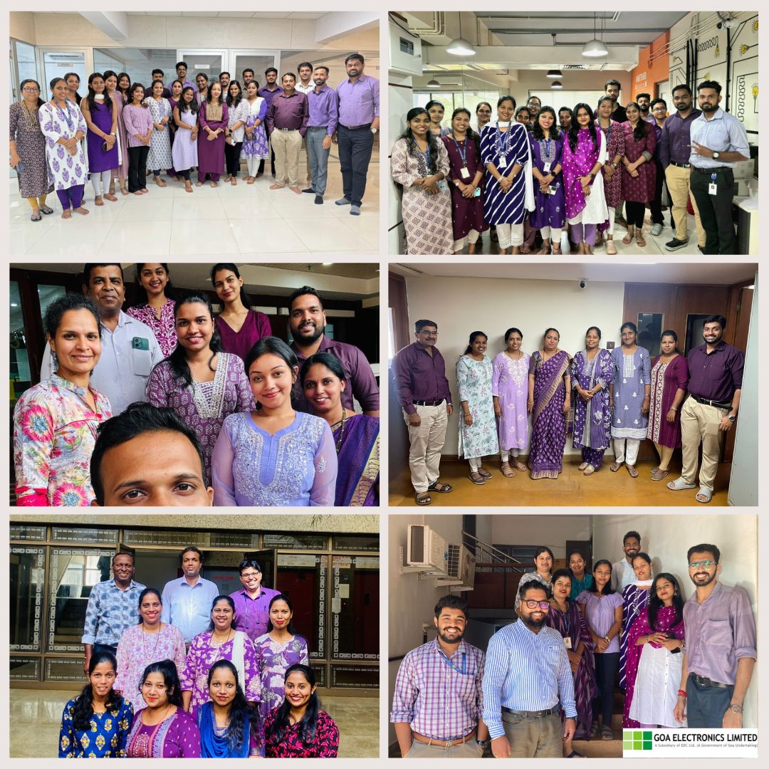 GoaElectronics's tweet photo. Ending Navratri on a royal note with the grace of Purple! 💜 #NavratriDay9 #PurpleMajesty #FinalDayFun #FestiveFarewell #GEL #GovtofGoa https://t.co/SPchPtvaXM