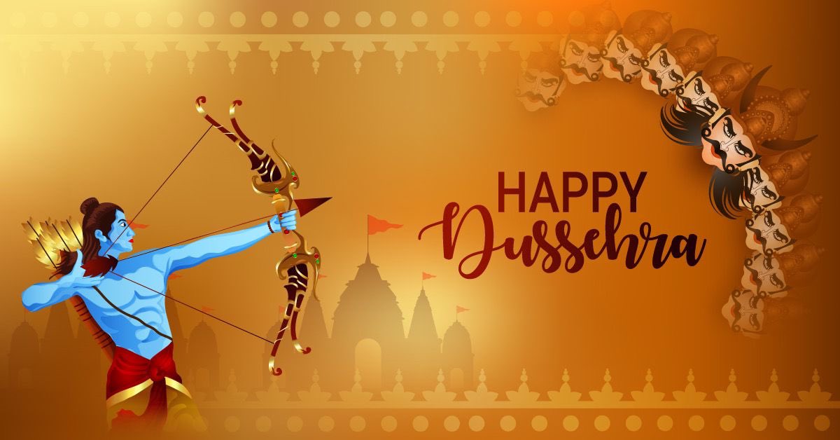 Wishing you and your loved ones a victorious and blessed Dussehra! 🌿🏹

#HappyDussehra #VictoryOfGood #ConquerChallenges #NewBeginnings #FestiveVibes #Dussehra2024